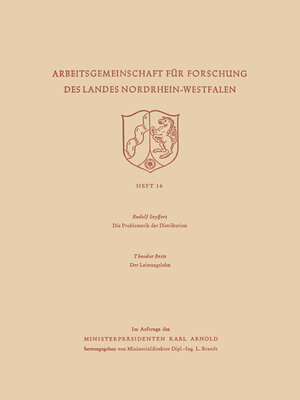 cover image of Die Problematik der Distribution / Der Leistungslohn
